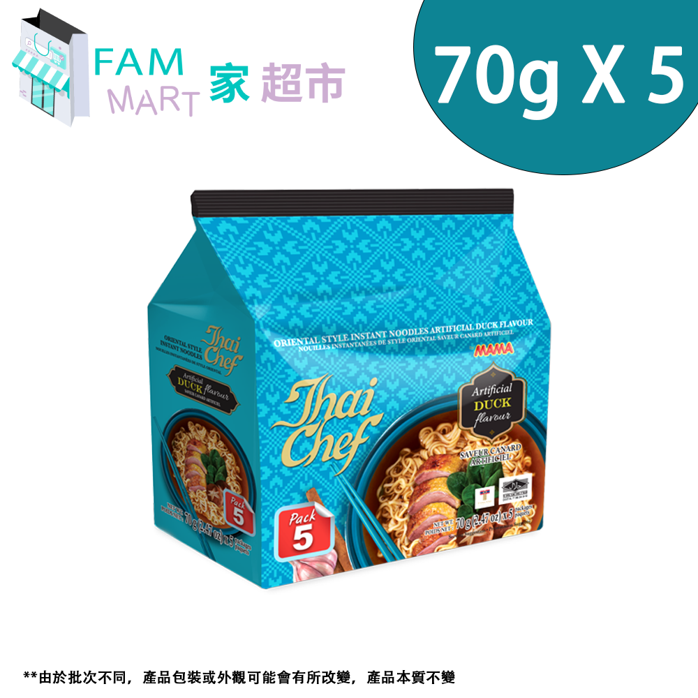 Thai Chef - 鴨湯味即沖即食麵 70g x 5
