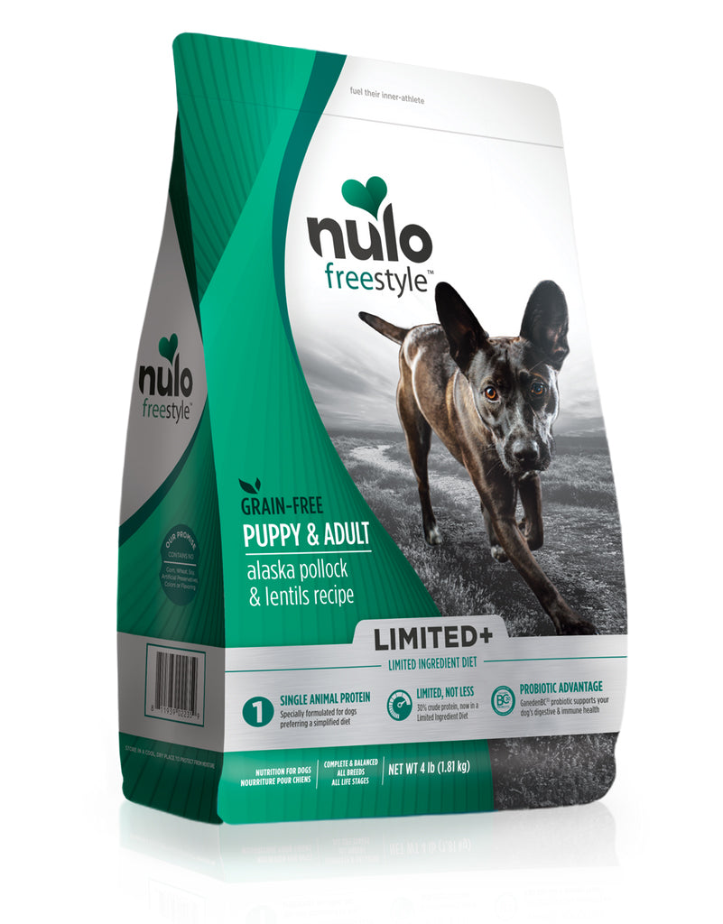 Nulo Freestyle - 無穀物高肉低敏乾糧幼及成犬配方 (鱈魚、扁豆)4.5磅