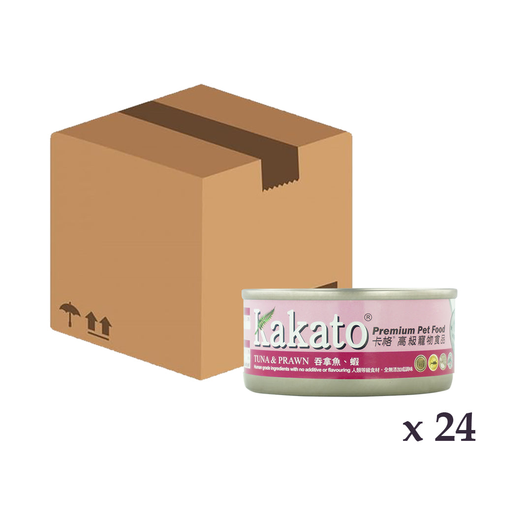 Kakato - 吞拿魚、蝦 70g x 24罐