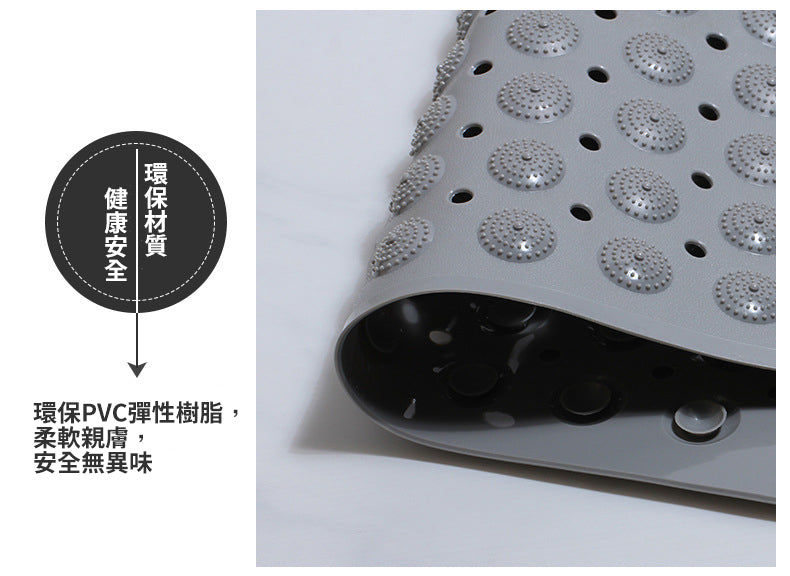 (卡其色)浴室/浴缸按摩雙重防滑墊 36 x 70 cm
