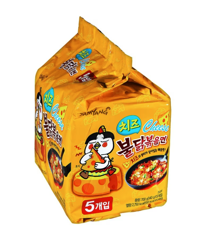 三養 - 韓國辣雞芝士味撈麵 140g x 5包