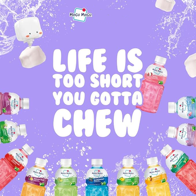 MOGU MOGU - [原箱] 西瓜蒟蒻果粒果汁(320ml x 24樽)