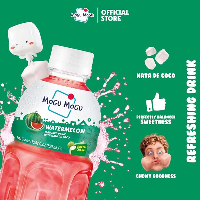 MOGU MOGU - [原箱] 西瓜蒟蒻果粒果汁(320ml x 24樽)