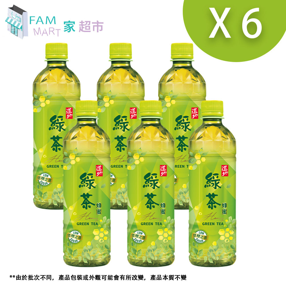 道地 - [6樽] 蜂蜜綠茶 樽裝 500ml x 6