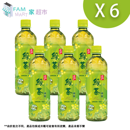 道地 - [6樽] 蜂蜜綠茶 樽裝 500ml x 6