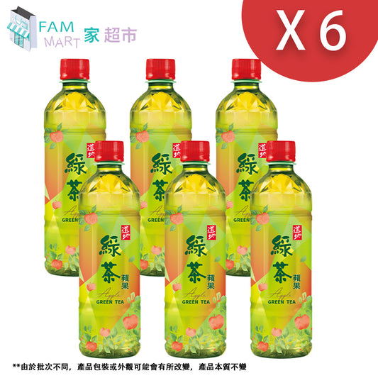 道地 - [6樽] 蘋果綠茶(紅蓋) 樽裝 500ml x 6