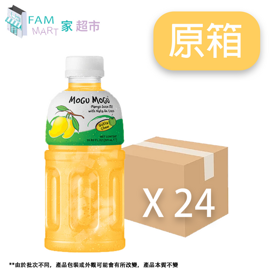 MOGU - [原箱] 芒果蒟蒻果粒果汁(320ml x 24樽)