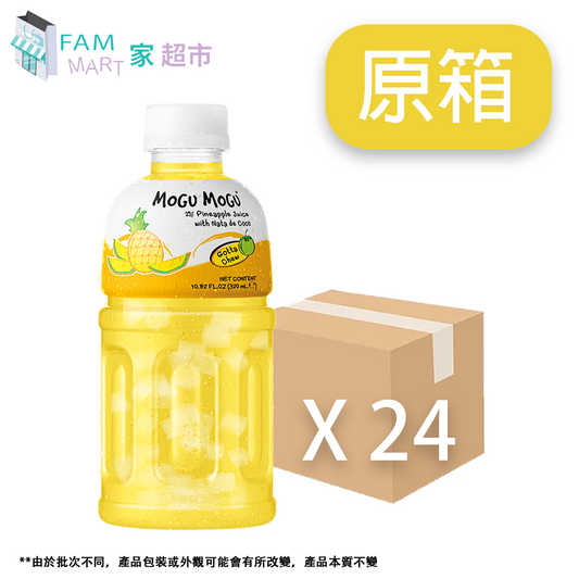 MOGU - [原箱] 菠蘿蒟蒻果粒果汁(320ml x 24樽)