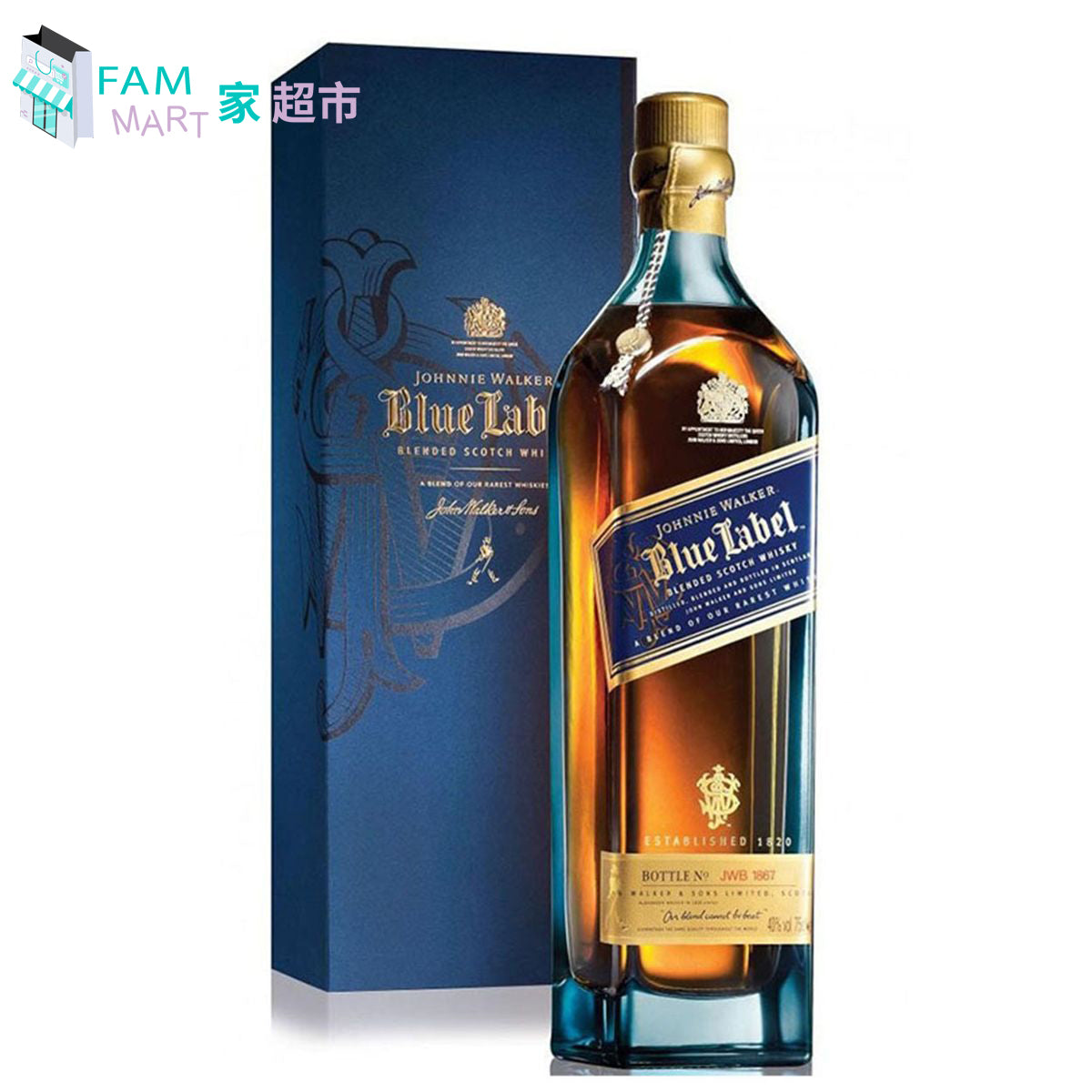 Johnnie Walker 尊尼荻加藍牌蘇格蘭威士忌 750ml (禮盒裝)