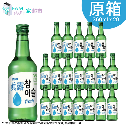 Muhak - [原箱]舞鶴真露燒酒 (原味) 16.5度 360ml x 20樽