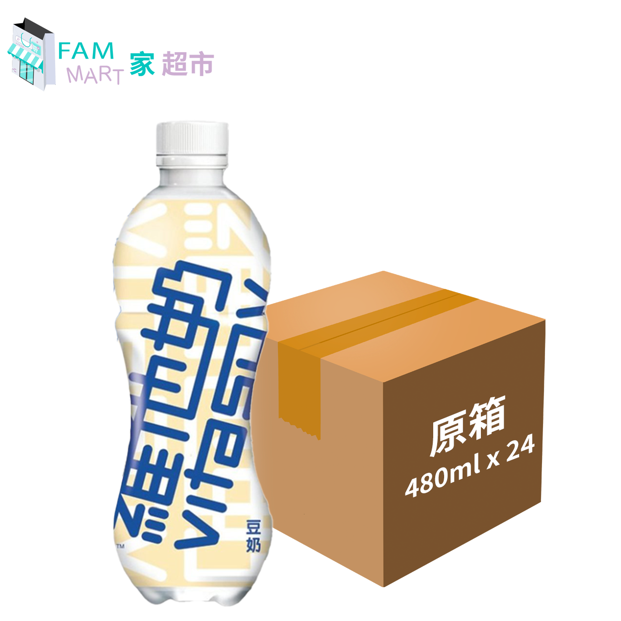 [原箱24樽] 維他樽裝豆奶(480ml x 24)