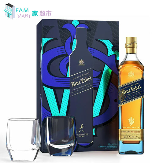 Johnnie Walker 藍牌蘇格蘭威士忌 750ml雙杯禮盒