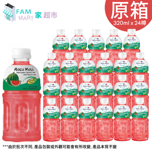 MOGU MOGU - [原箱] 西瓜蒟蒻果粒果汁(320ml x 24樽)
