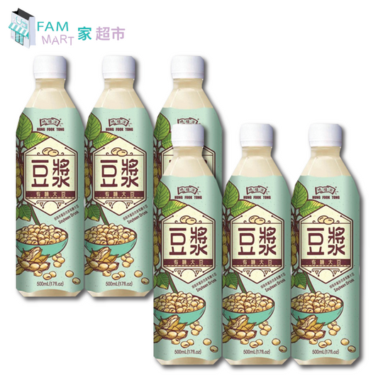 鴻福堂 - [6樽裝] 6樽濃香豆漿 (500ml x 6樽)