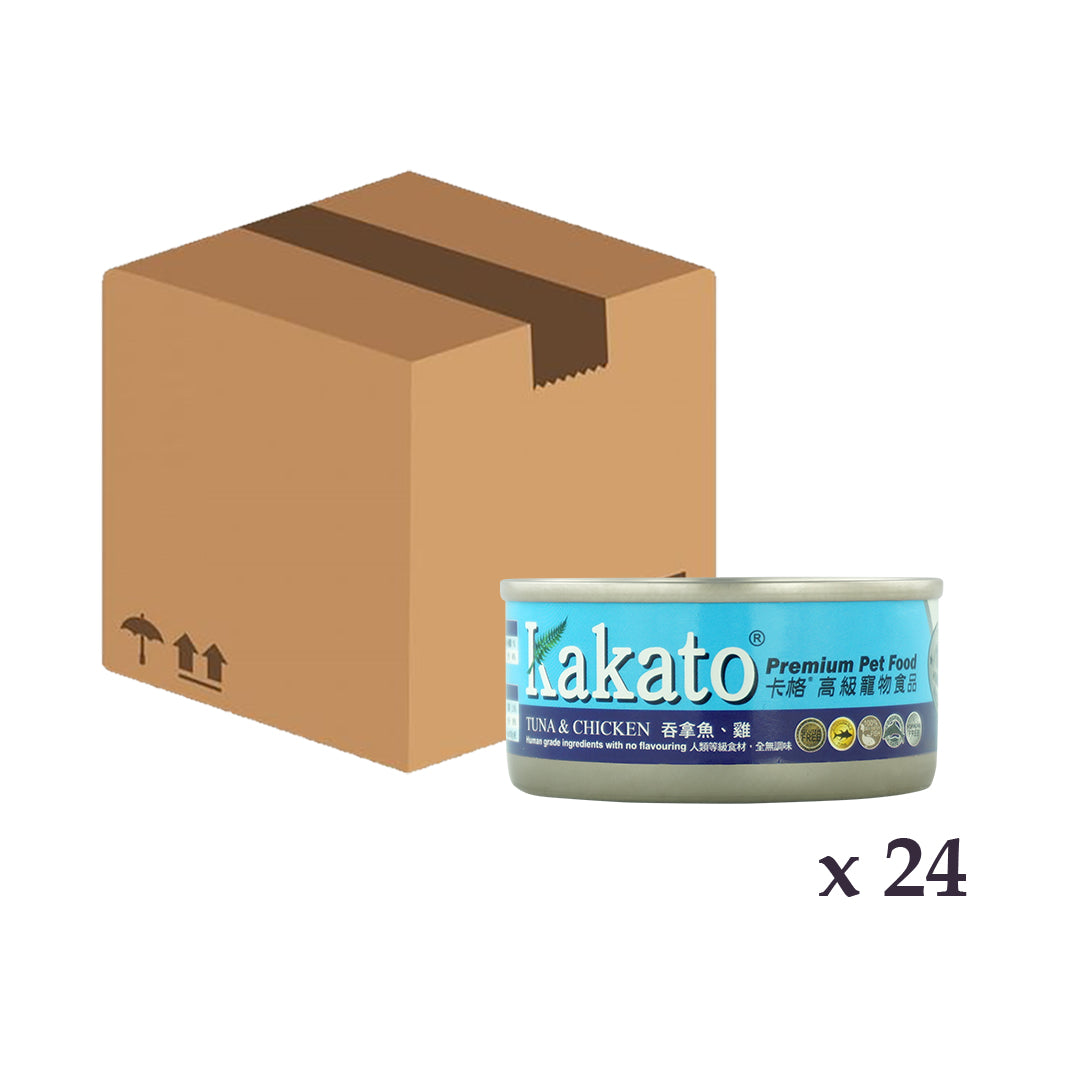 Kakato - 吞拿魚、雞 70g x  24罐