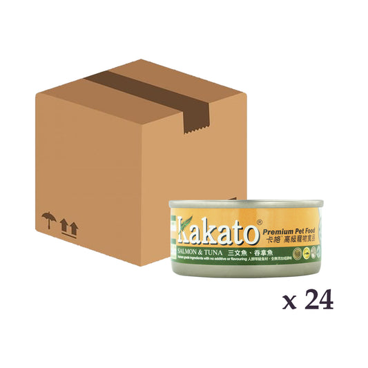 Kakato -  三文魚、吞拿魚 70g x  24罐