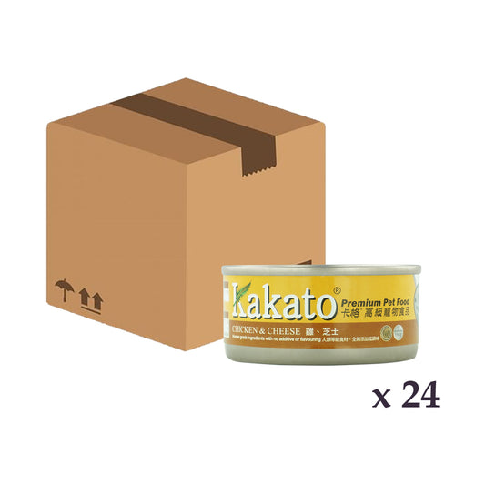 Kakato - 雞、芝士 70g x  24罐