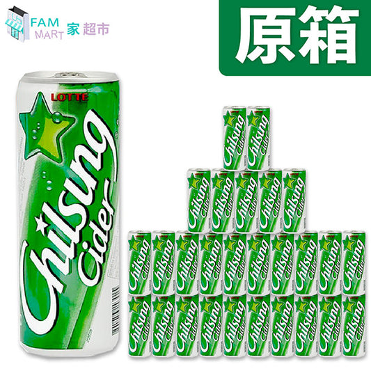 樂天七星 - [原箱30罐] 樂天檸七碳酸飲料 (250ml x 30)